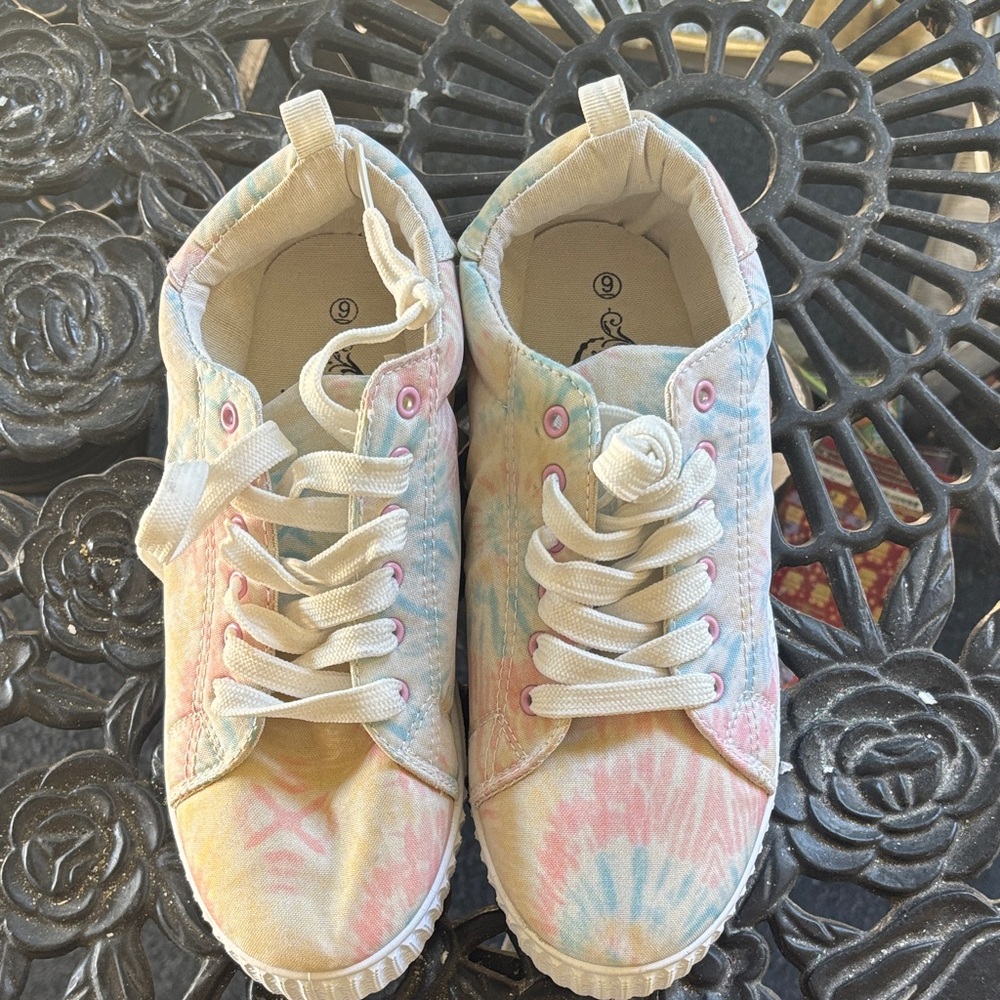 Colorful Tie-Dye Kids Shoes